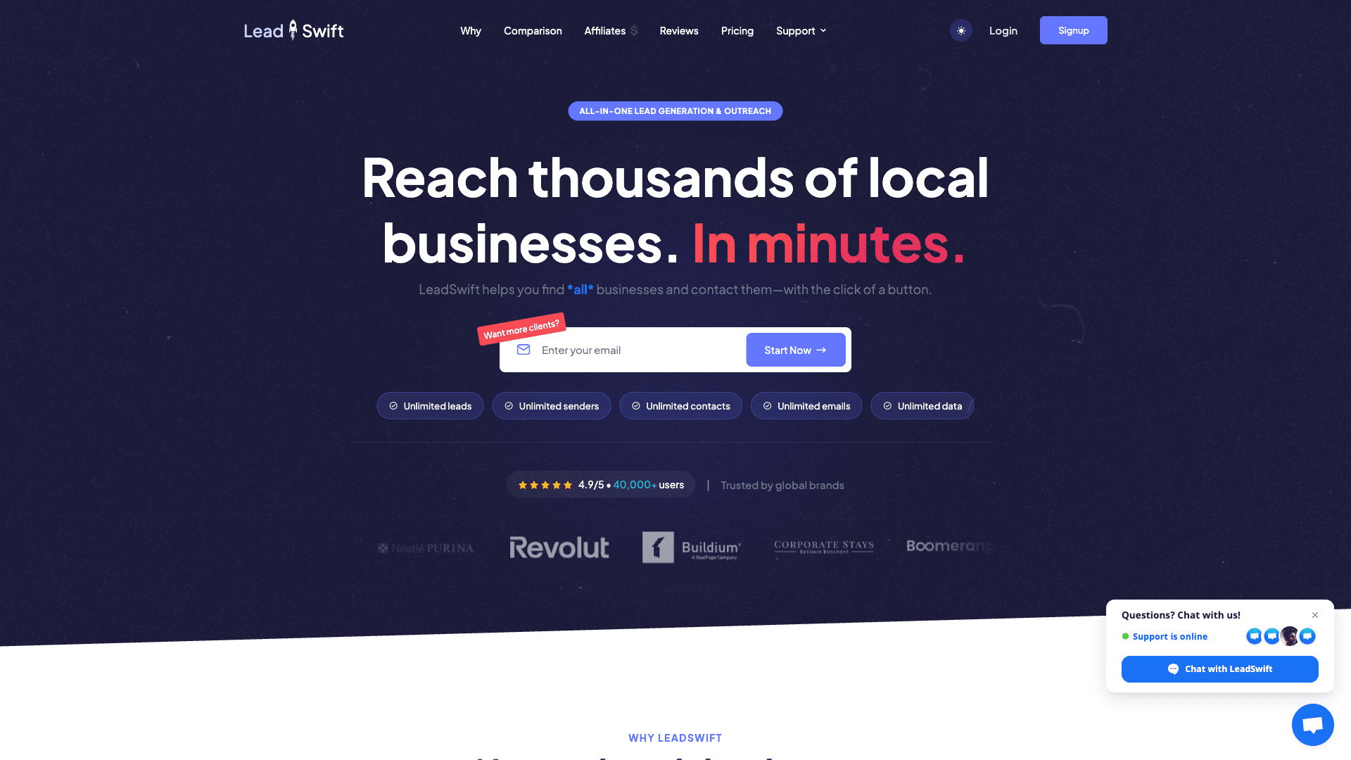 LeadSwift Platform Interface